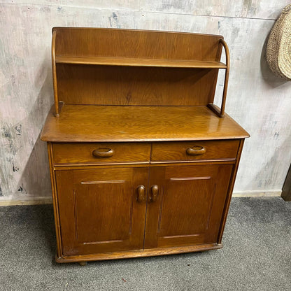 Ercol Style Double Sideboard 2 Drawers Over Double Cupboard Optional Gallery