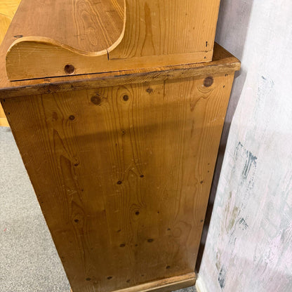 Rustic Farmhouse Pine Double Dresser Cupboard Drawers Dresser Top Plate Rack