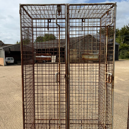 Retro Galvanised 1960s Style Bank Open Lockers 4 Sections Priced Per Locker
