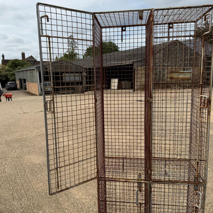 Retro Galvanised 1960s Style Bank Open Lockers 4 Sections Priced Per Locker