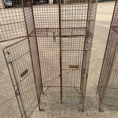Retro Galvanised 1960s Style Bank Open Lockers 4 Sections Priced Per Locker