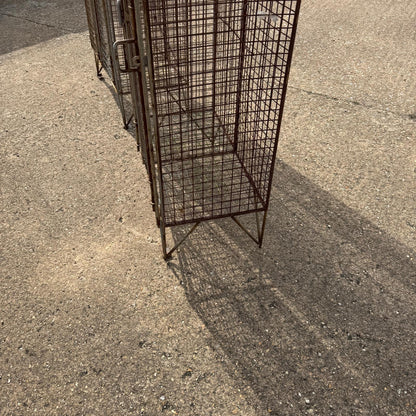 Retro Galvanised 1960s Style Bank Open Lockers 4 Sections Priced Per Locker