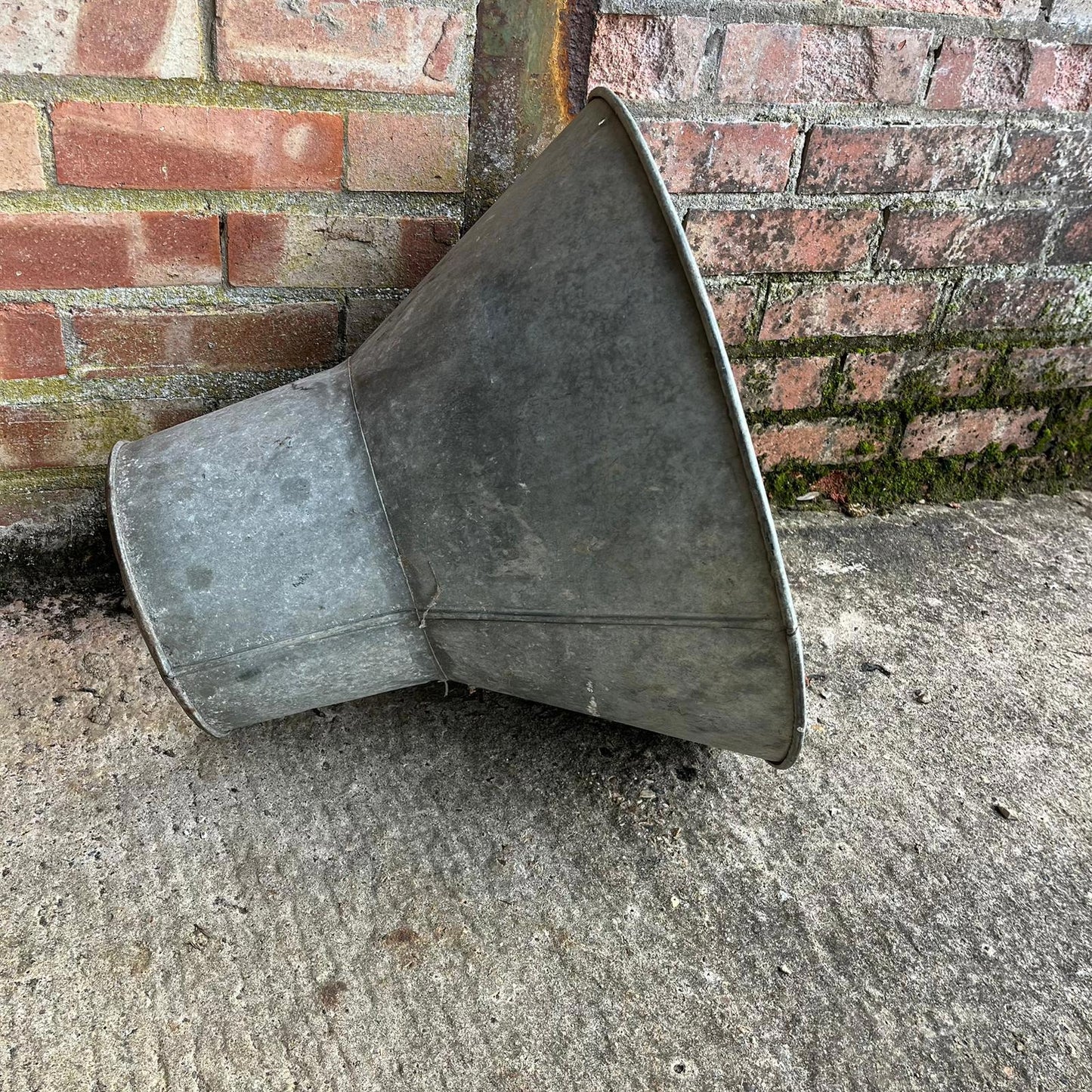 Galvanised Sack Funnel Planter Xmas Tree Stand