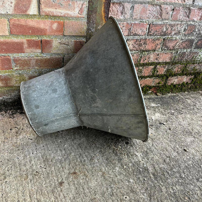 Galvanised Sack Funnel Planter Xmas Tree Stand