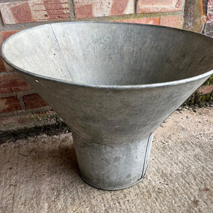 Galvanised Sack Funnel Planter Xmas Tree Stand