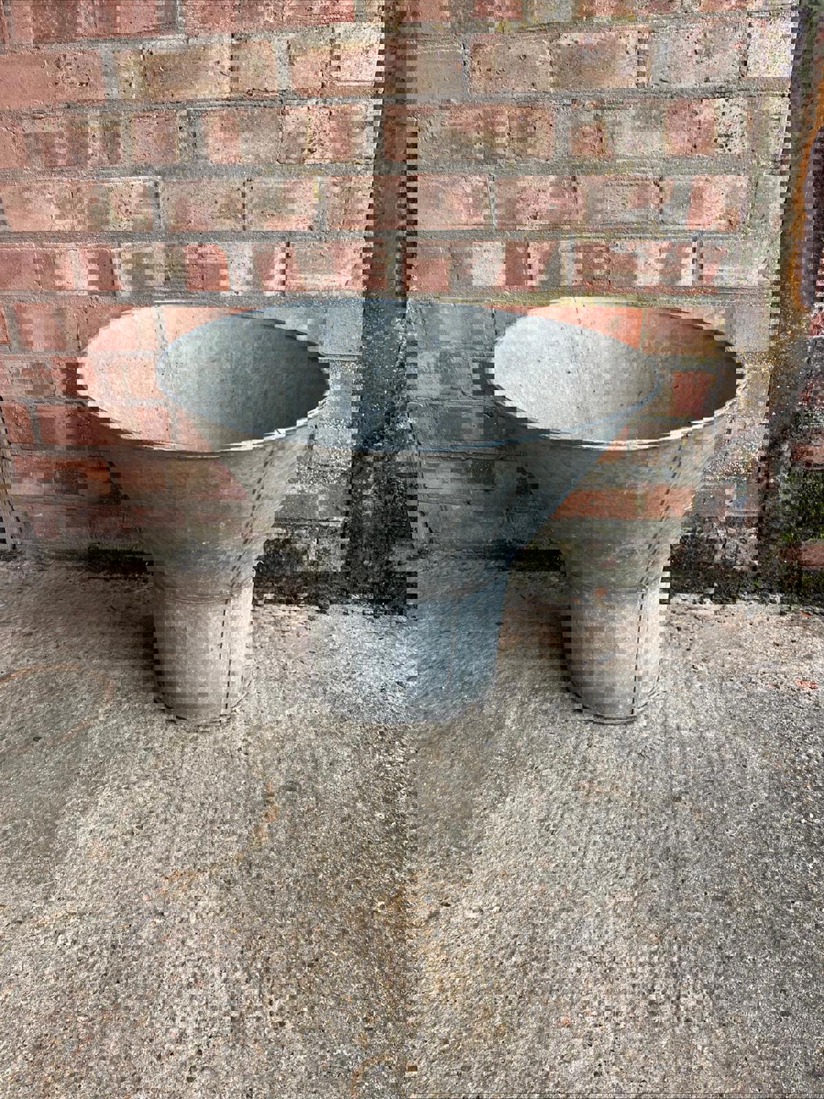 Galvanised Sack Funnel Planter Xmas Tree Stand