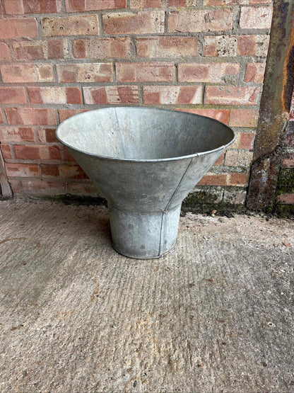 Galvanised Sack Funnel Planter Xmas Tree Stand
