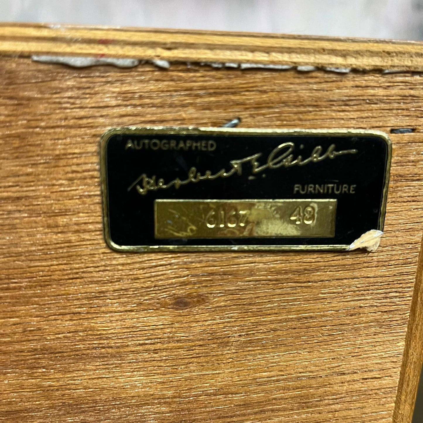 Mid Century Teak Bedside Cabinet from Herbert E Gibbs Shelf over Single Cupboard