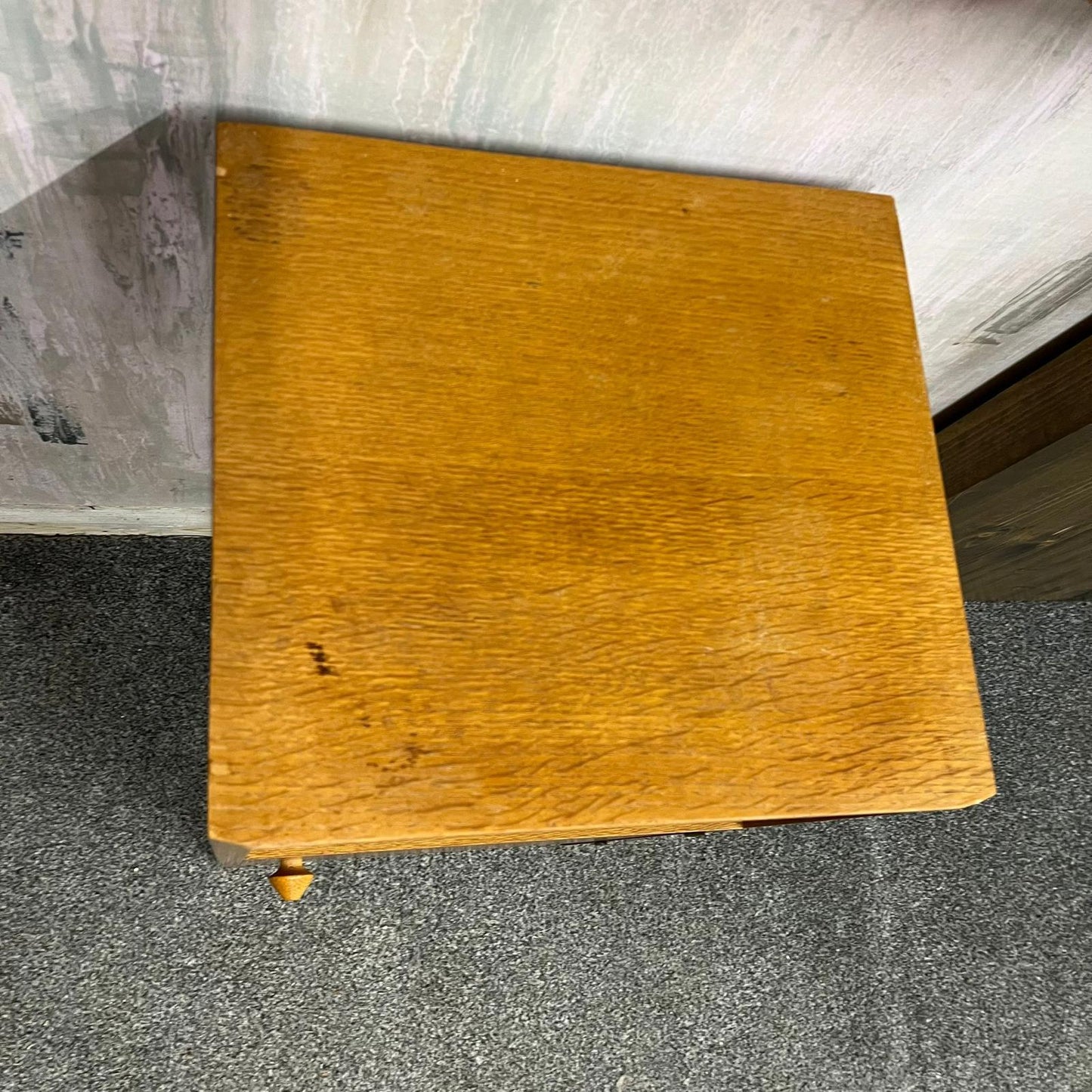 Mid Century Teak Bedside Cabinet from Herbert E Gibbs Shelf over Single Cupboard