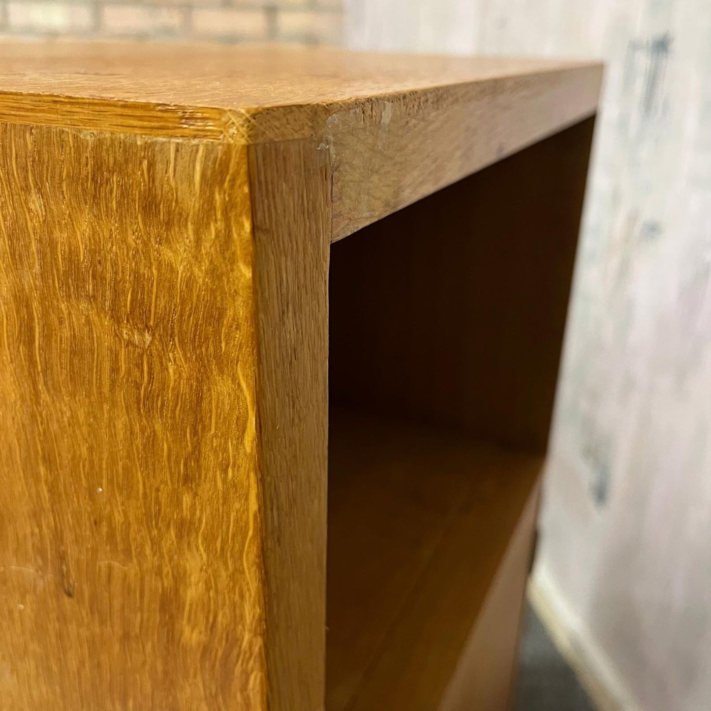 Mid Century Teak Bedside Cabinet from Herbert E Gibbs Shelf over Single Cupboard