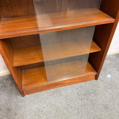 Herbert E Gibbs Autograph Range Mid Century Glazed Bookcase Sliding Doors 1960s