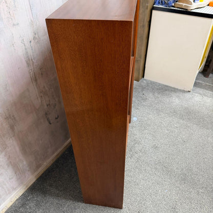 Herbert E Gibbs Autograph Range Mid Century Glazed Bookcase Sliding Doors 1960s