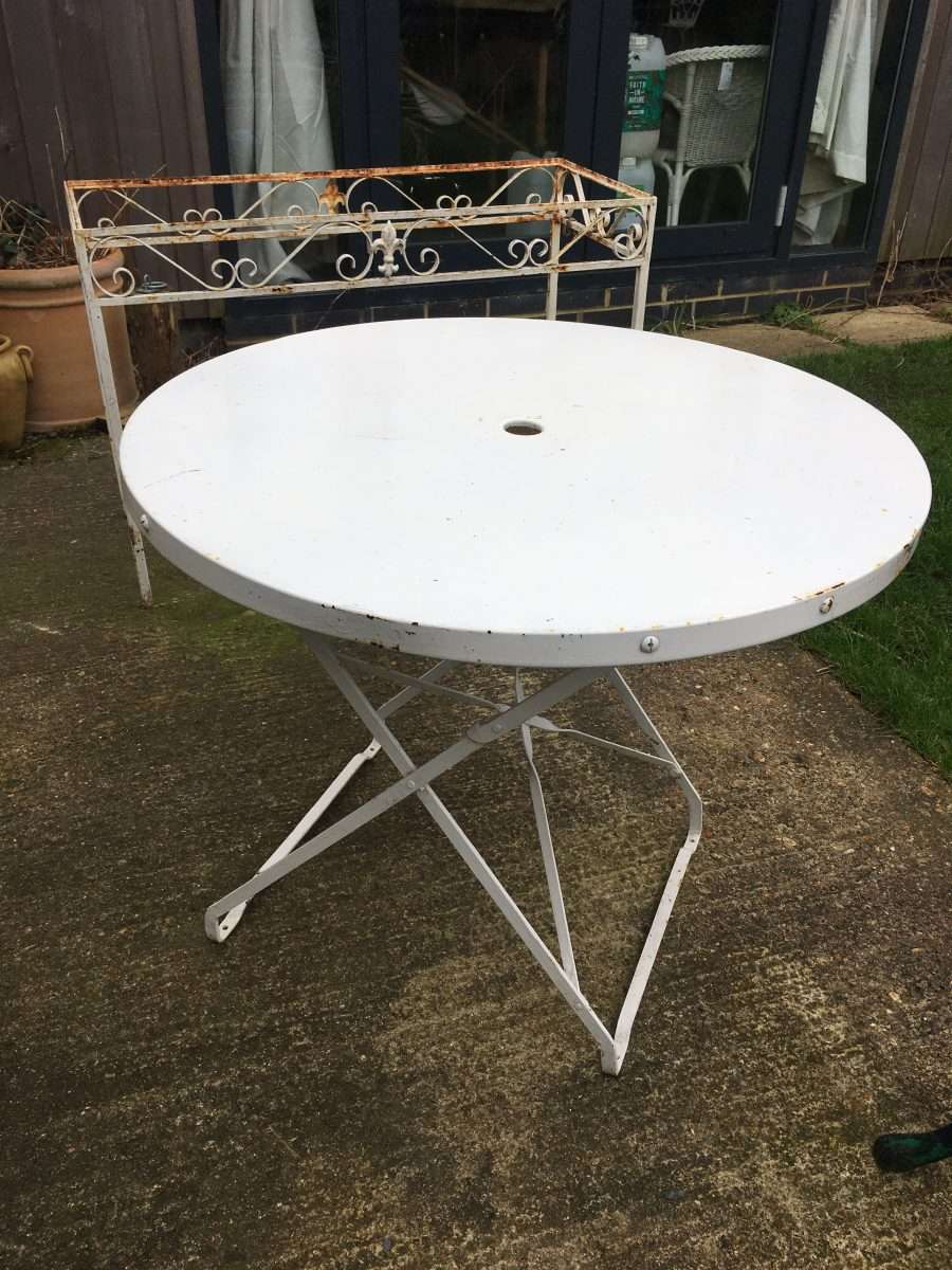 Vintage metal folding table