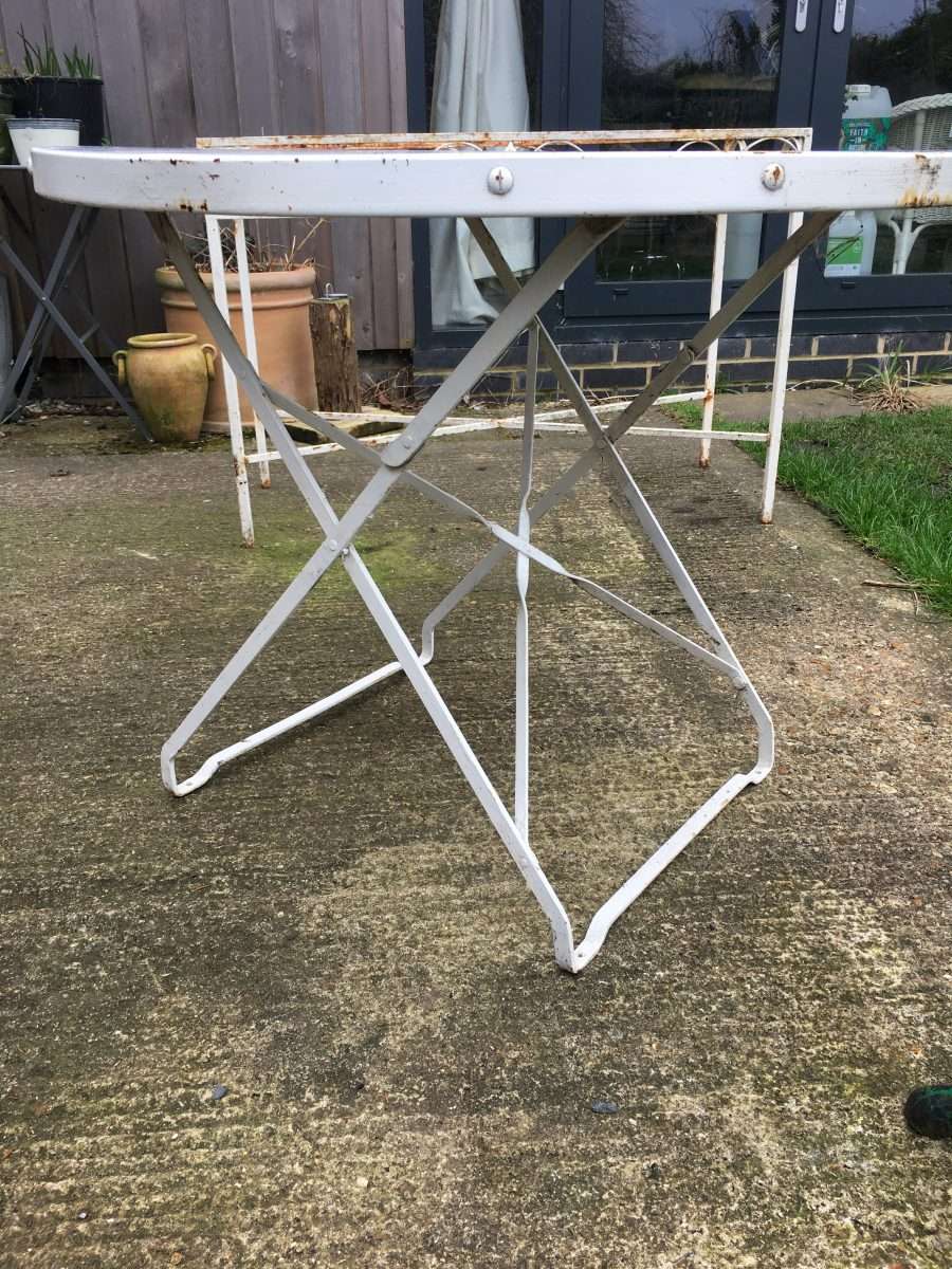 Vintage metal folding table