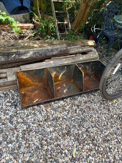 Industrial Salvage Metal Wall Hanging 3 Pigeon Hole Unit Great Patina Workshop