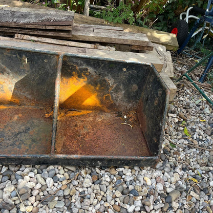 Industrial Salvage Metal Wall Hanging 3 Pigeon Hole Unit Great Patina Workshop