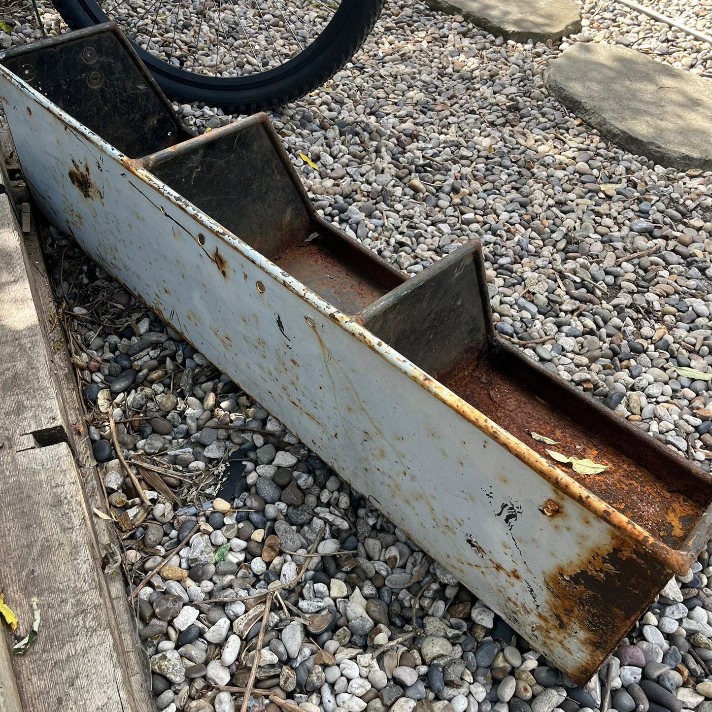 Industrial Salvage Metal Wall Hanging 3 Pigeon Hole Unit Great Patina Workshop