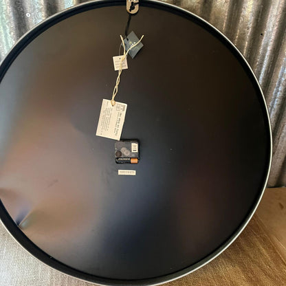 Vintage French Style Wall Clock Metal Surround Tested And Working