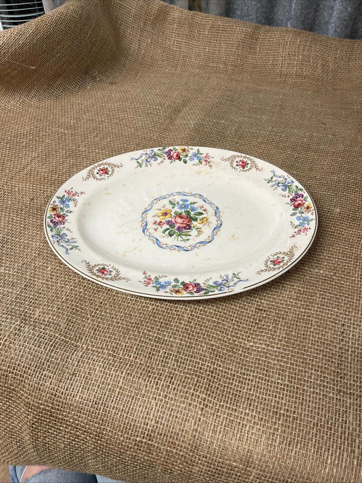 Vintage J&G Meakin Floral Platter Centenary Year 1951