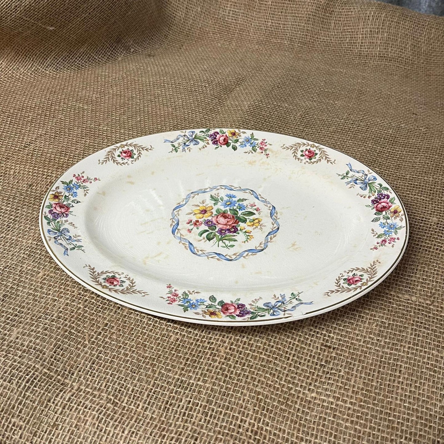 Vintage J&G Meakin Floral Platter Centenary Year 1951