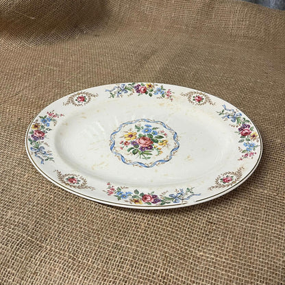 Vintage J&G Meakin Floral Platter Centenary Year 1951