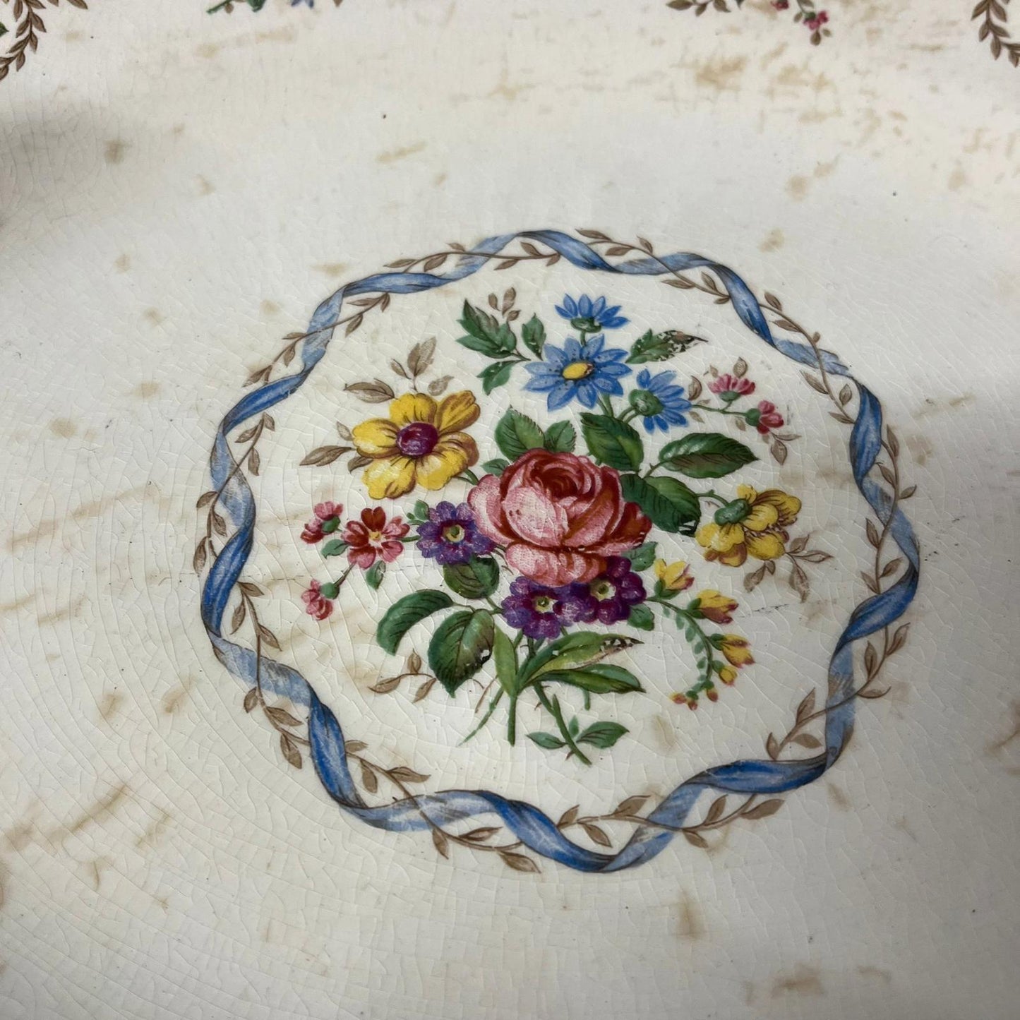 Vintage J&G Meakin Floral Platter Centenary Year 1951