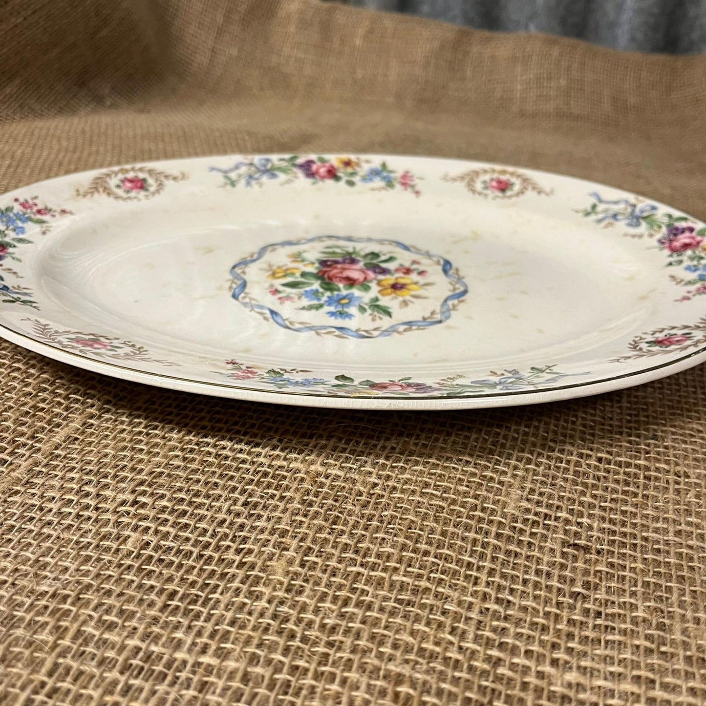 Vintage J&G Meakin Floral Platter Centenary Year 1951