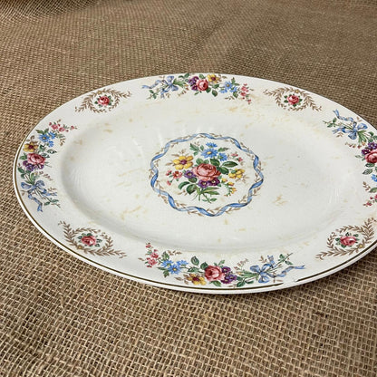 Vintage J&G Meakin Floral Platter Centenary Year 1951