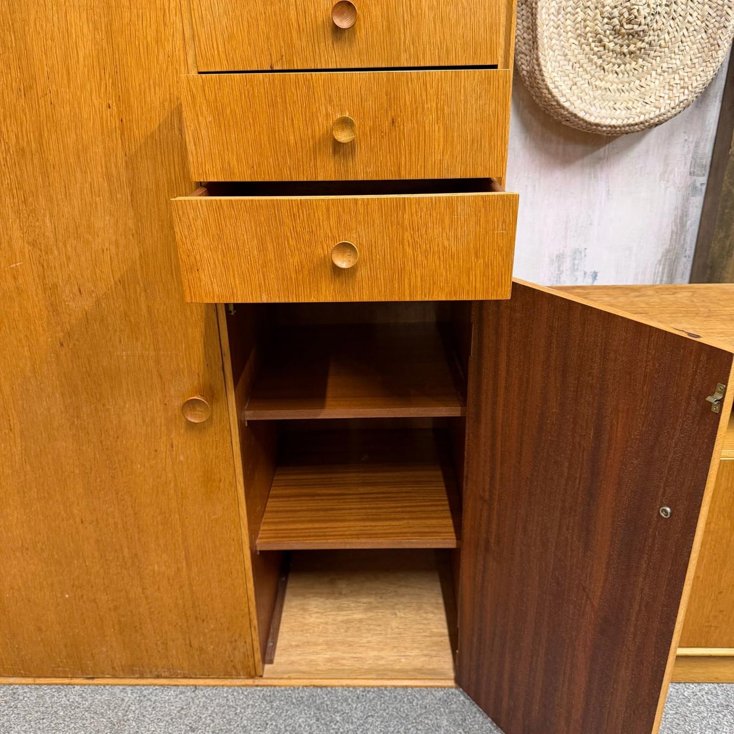 Mid Century Meredew 3 Piece Bedroom Set Wardrobe Compactum Bedside Cabinet 1970s