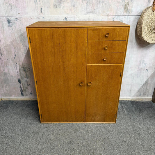 Mid Century Meredew Compactum Wardrobe 3 Drawers Mirror Rail