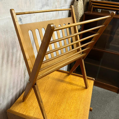 Mid Century Magazine Rack Cees Braakman For Pasloe 1950s/60s Folding Rack