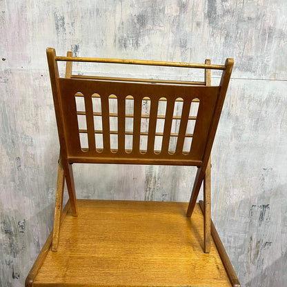 Mid Century Magazine Rack Cees Braakman For Pasloe 1950s/60s Folding Rack