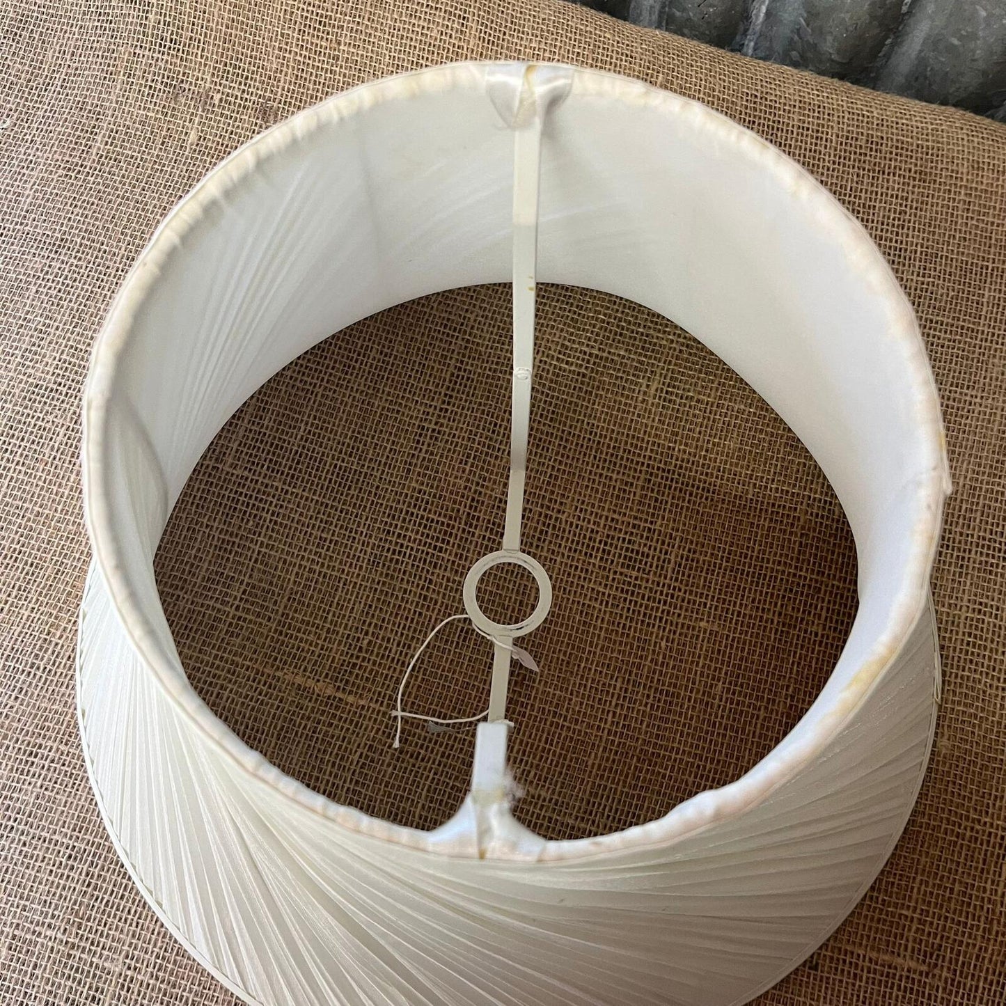 Classic Beige Pleated Fabric Lampshade