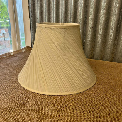 Classic Beige Pleated Fabric Lampshade