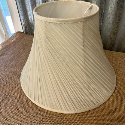 Classic Beige Pleated Fabric Lampshade
