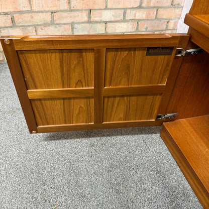 Vintage Mid Century Nathan Squares Cabinet Nightstand Drawer Single Cupboard