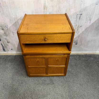 Vintage Mid Century Nathan Squares Cabinet Nightstand Drawer Single Cupboard