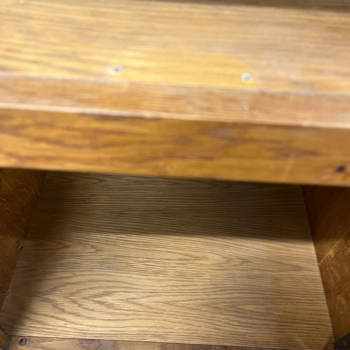 Tall Narrow Oak Entertainment Media Unit Adjustable Shelves Over Double Cupboard