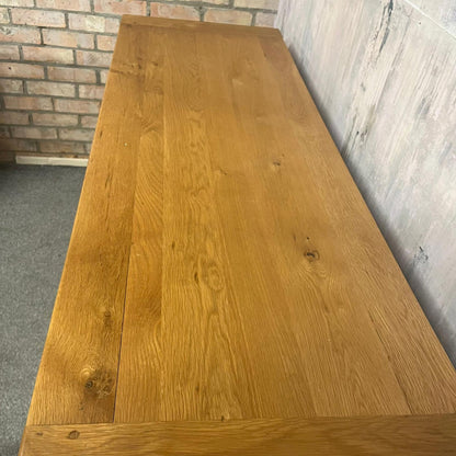 Oak Furniture Land Solid Heavy Oak Sideboard 3 Cupboards with Drawers Over