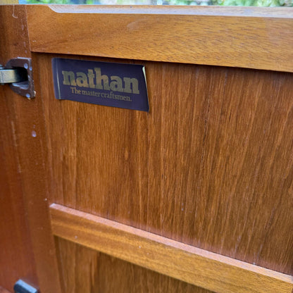 Vintage Nathan Squares Mid Century Low Cupboard Painted Hairpin Legs