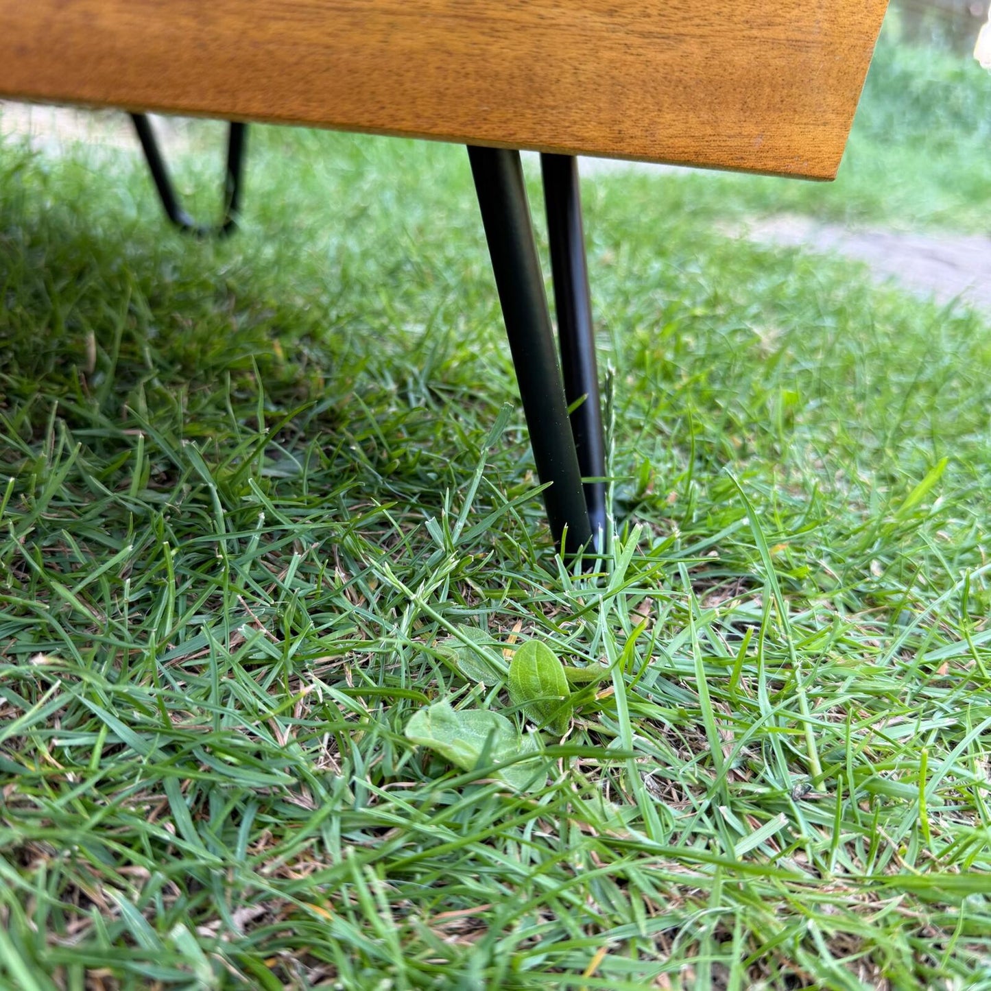 Vintage Nathan Squares Mid Century Low Cupboard Painted Hairpin Legs