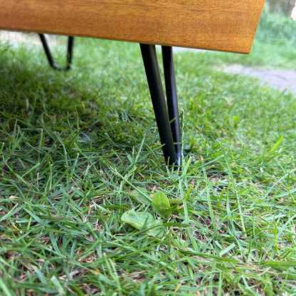 Vintage Nathan Squares Mid Century Low Cupboard Painted Hairpin Legs