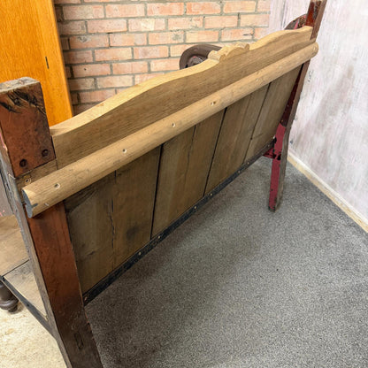 Ornate Pine 2 Seater Bench Reclaimed Rustic Feel