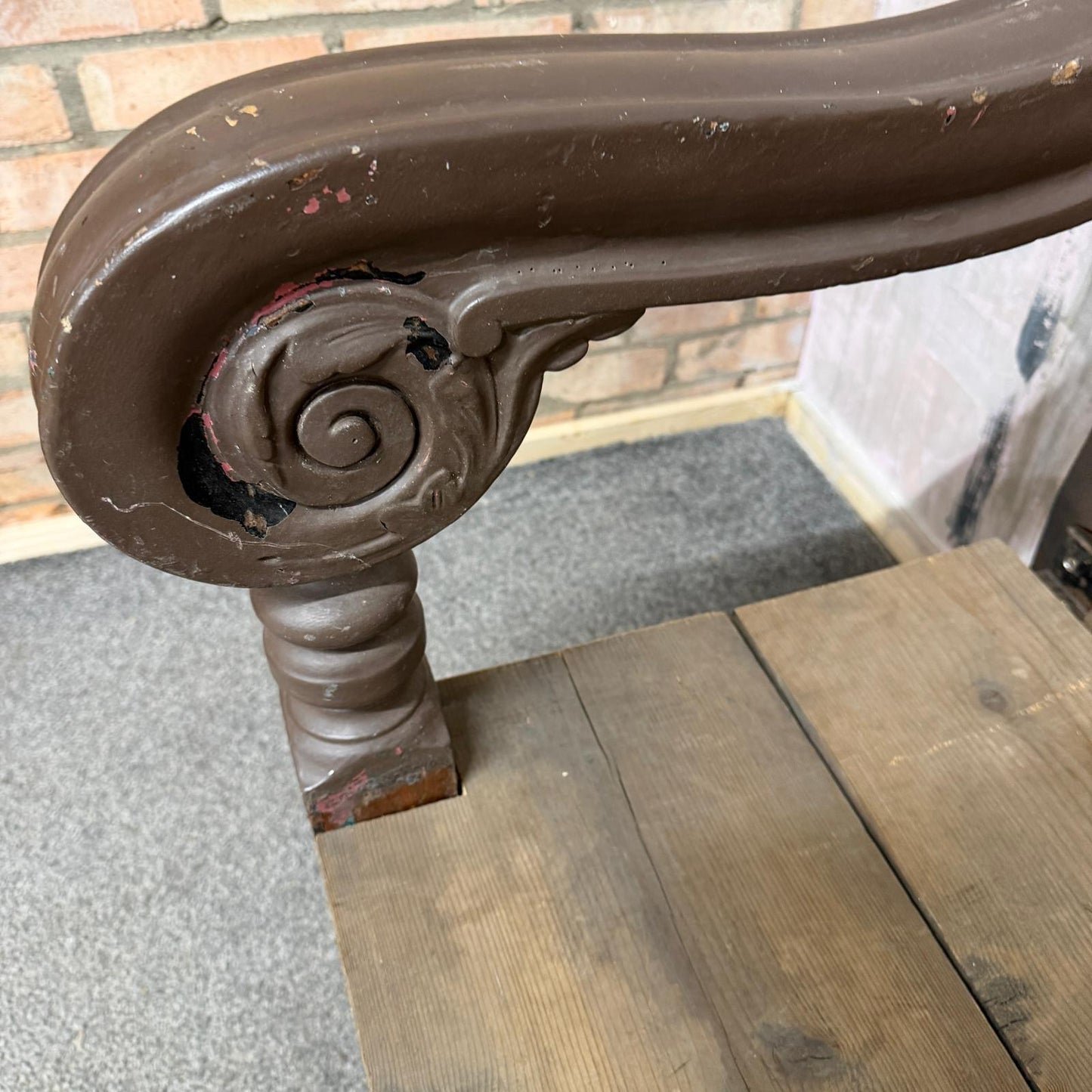 Ornate Pine 2 Seater Bench Reclaimed Rustic Feel