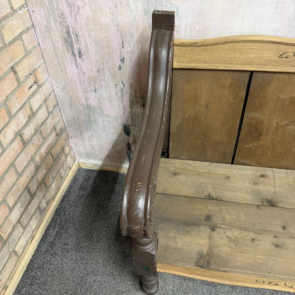 Ornate Pine 2 Seater Bench Reclaimed Rustic Feel