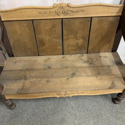 Ornate Pine 2 Seater Bench Reclaimed Rustic Feel