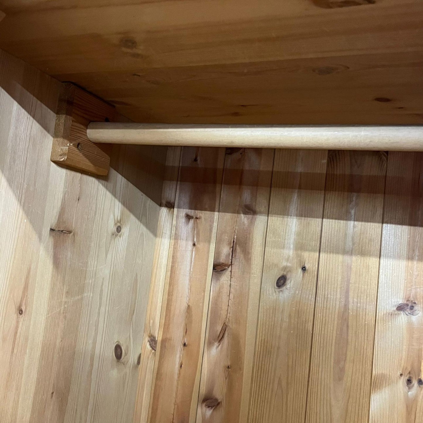 Solid Pine Triple Wardrobe With 3 Over 2 Drawers Mirror Hanging Rail Breakdown