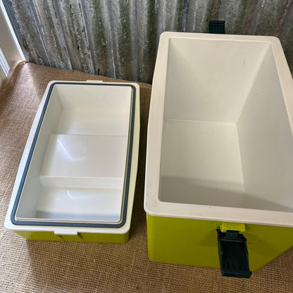 Retro Camping Cool Box Lime Green