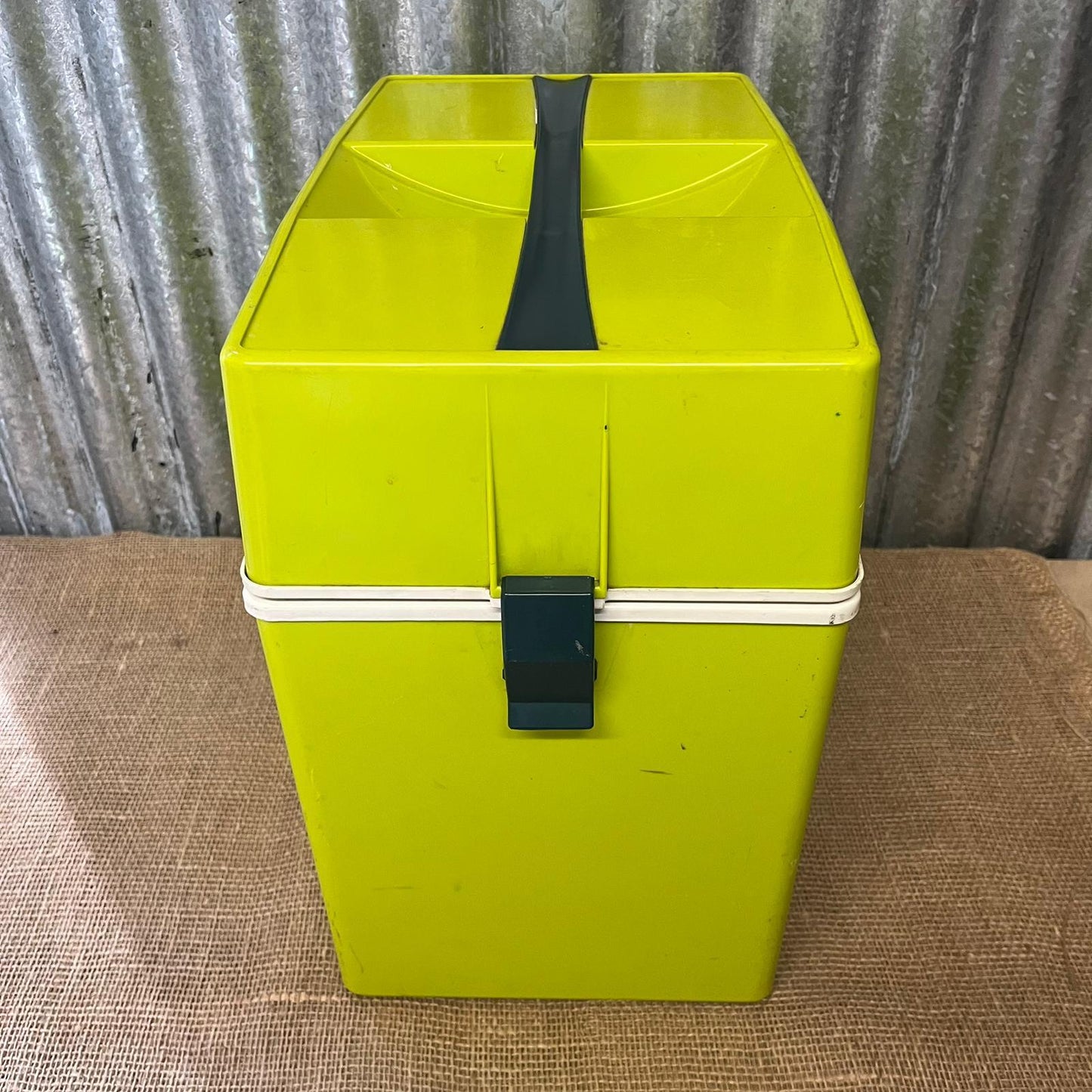 Retro Camping Cool Box Lime Green