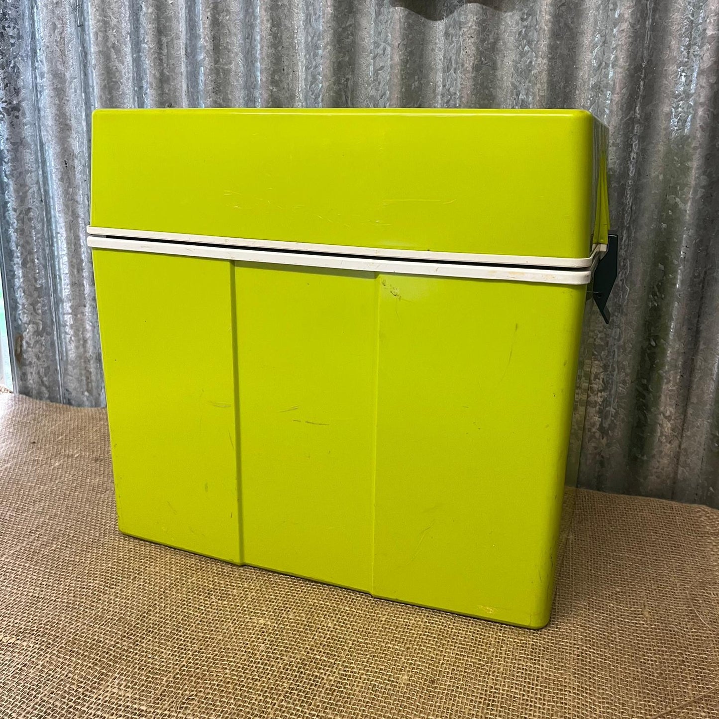 Retro Camping Cool Box Lime Green